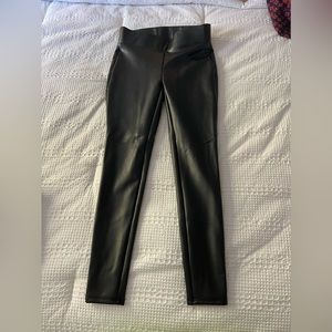 Black leather leggings